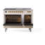 ILVE Nostalgie II Noblesse 48 in Dual Fuel Range, 5 Burner, Griddle, Frenchtop-919351352-919355332
