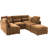 Brown 85.4" Multi - Functional Modular Sectional With Charging Ports, Phone Holder, And Lumbar Pillows For Contemporary Home Decor L Shaped Movable , Ergonomic Flexible Furnishing-160404502