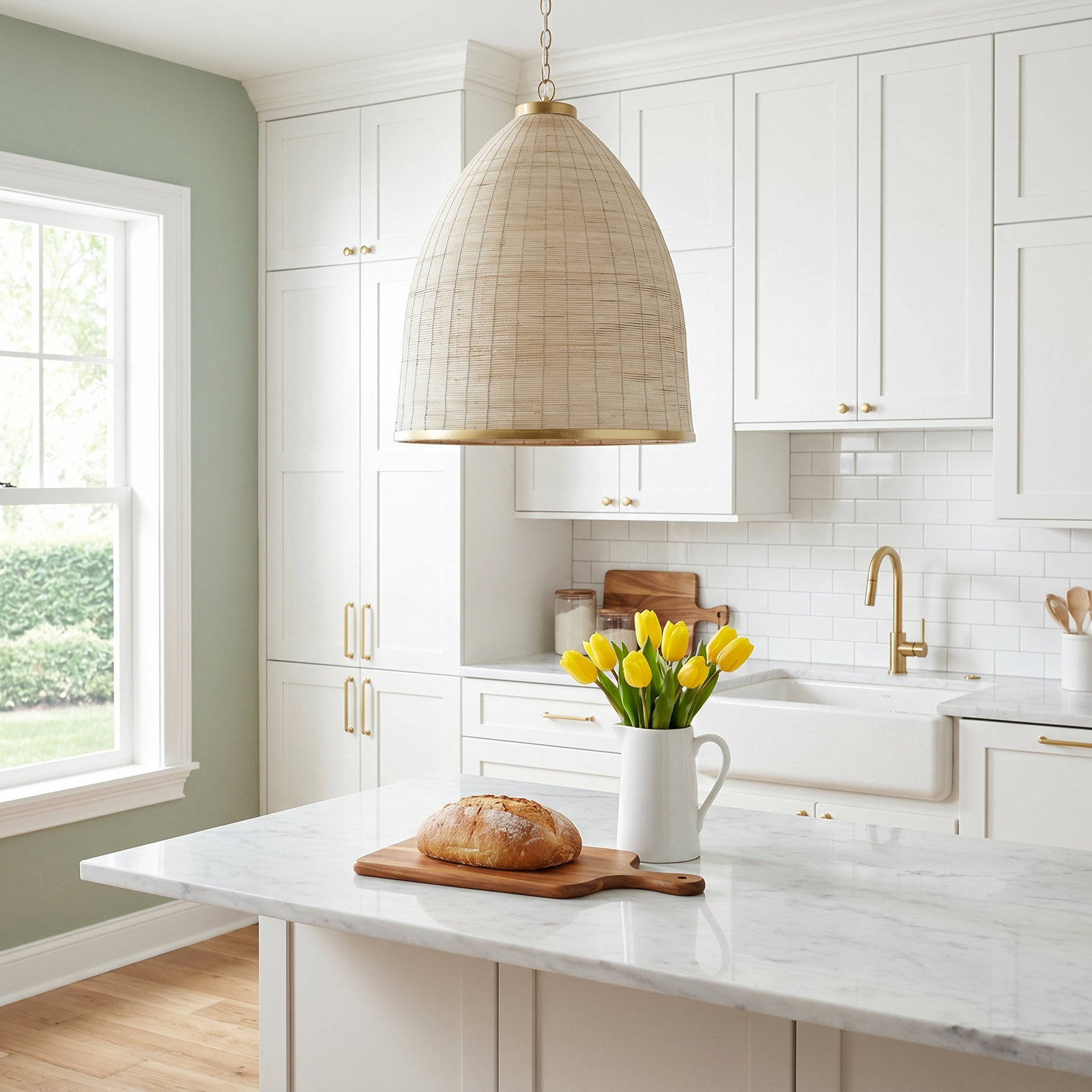 Ottawa Single Light Rattan Pendant
