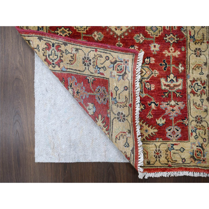 Raducanu One-of-a-Kind 2'10" X 24'9" New Age Runner Wool Area Rug Red
