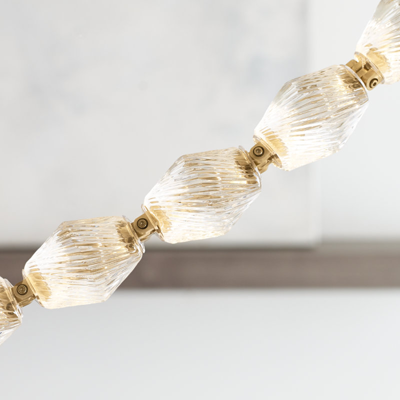 Collier 240 Chandelier, Hand Rubbed Antique Brass, 258.2" H x 2" W x 2" D