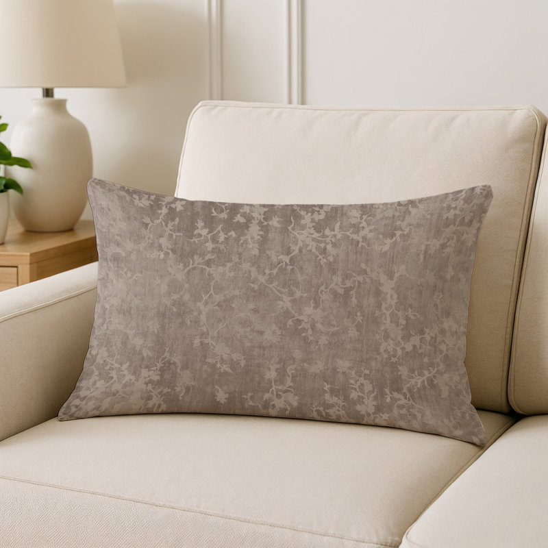 Coussin décoratif intérieur et extérieur Modern, Gris abstrait 25, Rectangle H 25 po x l 18 po