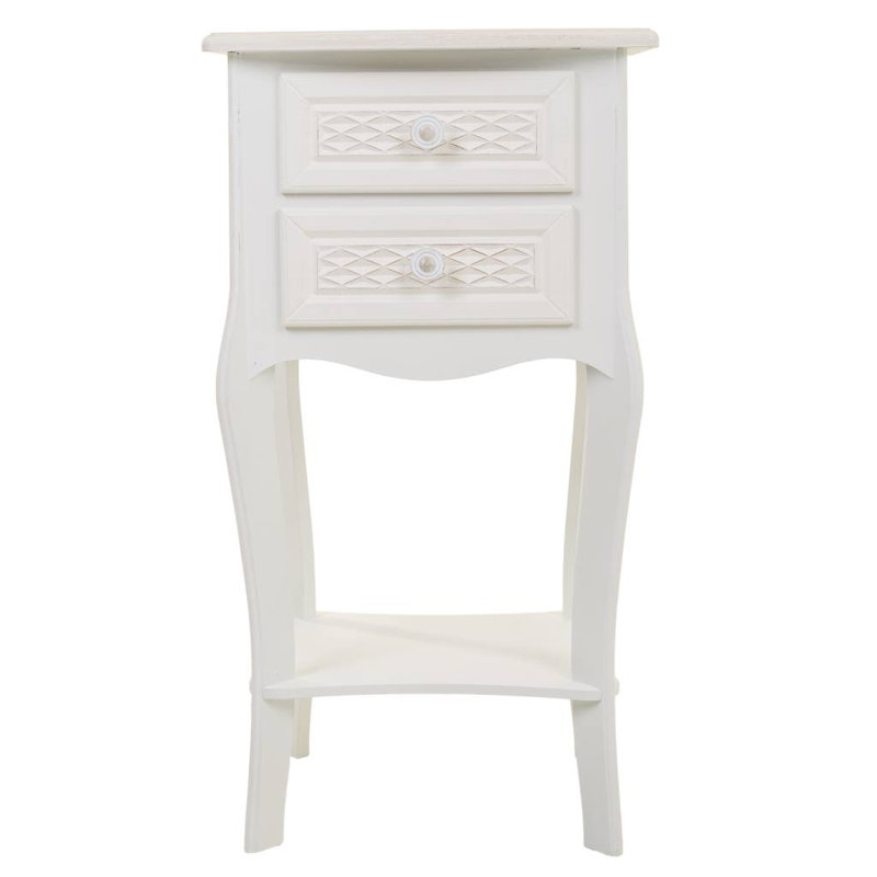 Glaze 38cm W Bedside Table