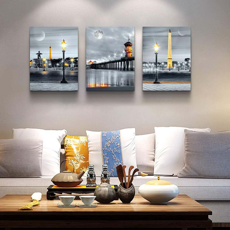 3 Piece Wrapped Canvas Print, 30 cm H x 40 cm W