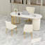 Bureau de direction avec tiroirs White and Gold-939572684-939572680