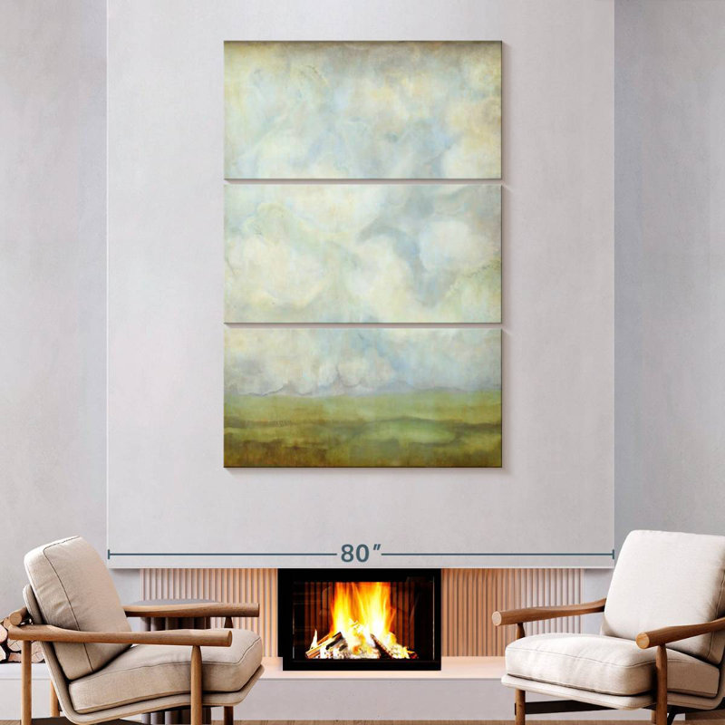Avery Aged Abstract Landscape I, 74" H x 48" W
