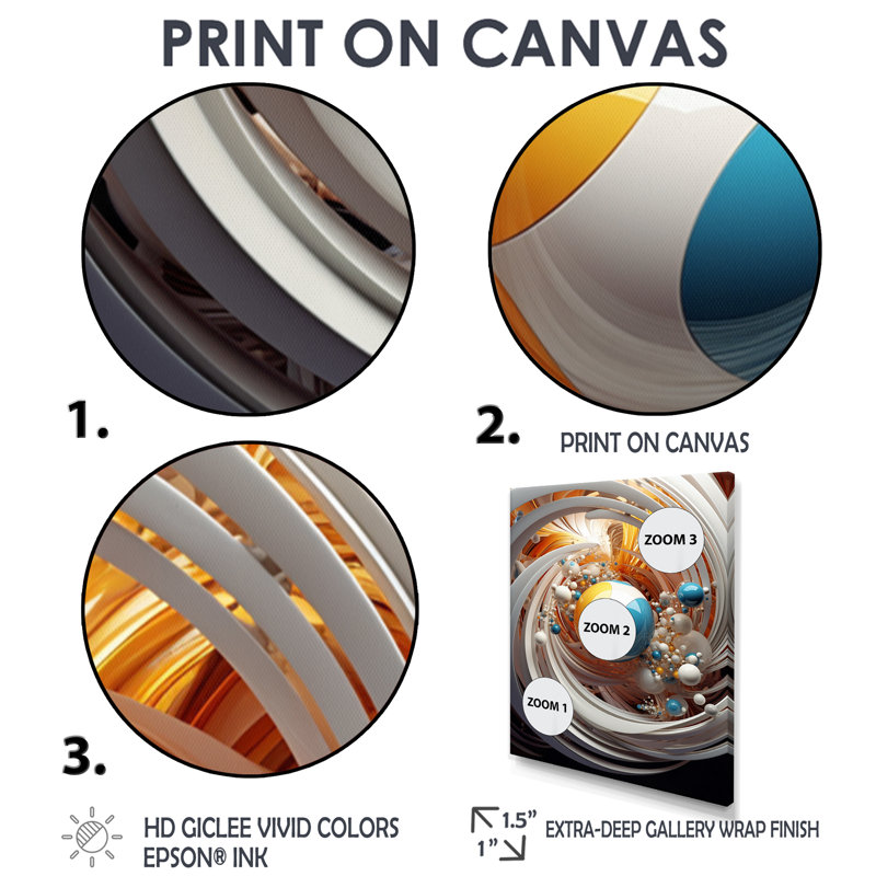 «Distant Galaxy Turquoise - Abstract Spirals», art mural, H 20 po x l 12 po x P 1 po, Toile avec cadre flottant noir