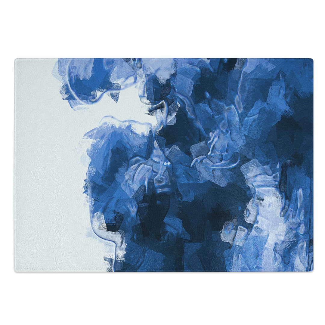 Glass Falling Through in Abstract Chopping Board