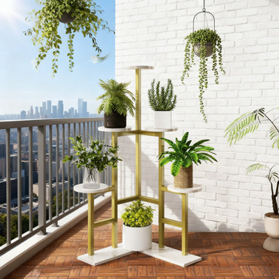 6-Tier Plant Stand For Indoor Plants, Tall Corner Plant Shelf With 7 Display Shelves For Living Room, Patio, Balcony, And Garden Decor