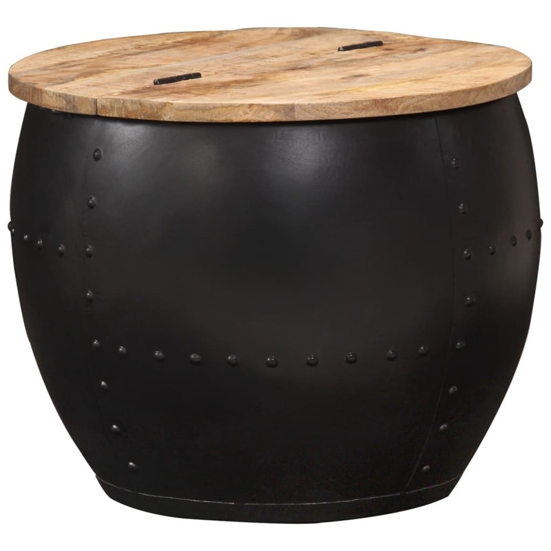 Table basse Kidus, 20,9 po x 16,9 po, Noir 
