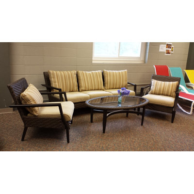 Hopi 5 - Person Patio Conversation Set with Cushions