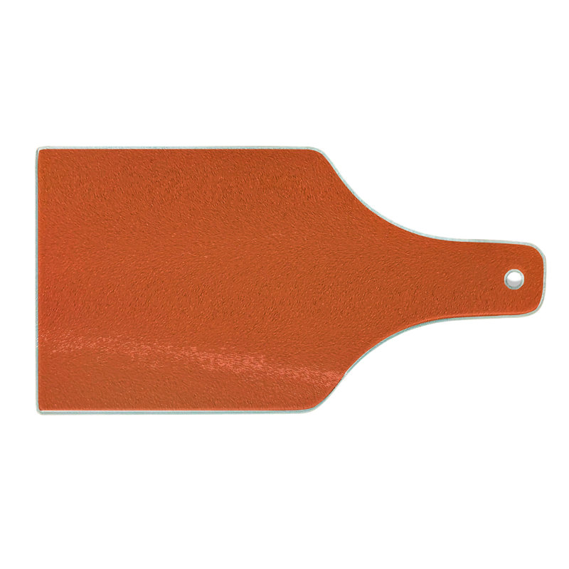 Orange Bohemian Rectangular Tempered Glass Cutting Board
