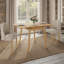 Table de salle à manger extensible en bois massif Aderyn Adryell de 23,6 à 47,2 pouces pour 2 à 6 personnes avec rangement caché-1944132669