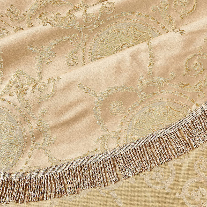 Bloch Floral Tablecloth, 60" W Round, Gold