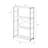 Tennos White & Chrome Finish Bookshelf-849941318