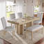 Ensemble de table de salle à manger extensible en bois de 78,1 pouces pour 6 personnes Farmhouse