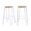 Tabouret de bar moderne brun de 30 pouces avec fabrication en bois d'hévéa et en fer durable-1993490514-1963779534-1976184642