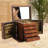 5 Layer Wooden Jewellery Box with Mirror and Combo Lock Vintage Style