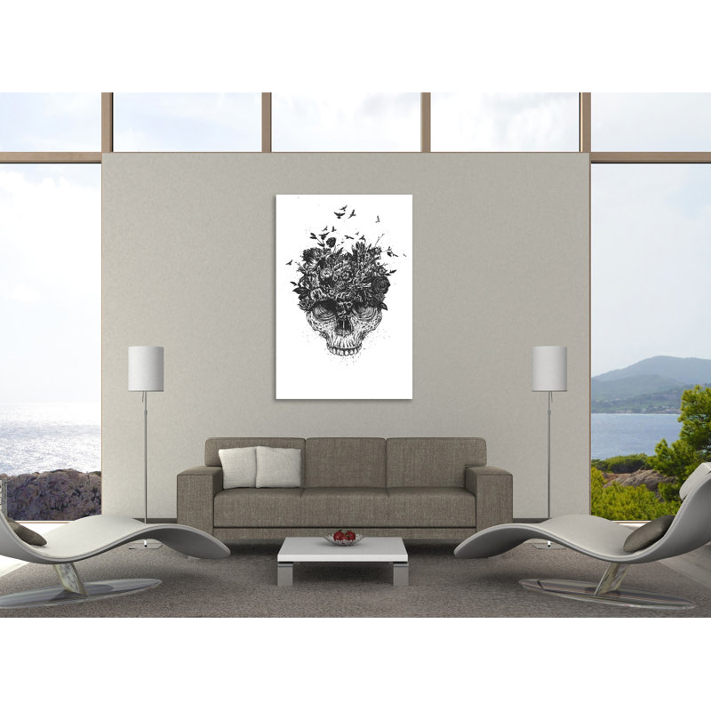 "My Head Is A Jungle (BW)", toile tendue par Balazs Solti, H 18 po x l 12 po x P 1,5 po