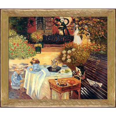 «The Luncheon» par Claude Monet, reproduction de peinture à l'huile sur toile encadrée