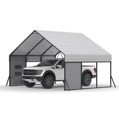 15 X 20 Ft Heavy Duty Carport With Galvanized Steel Roof