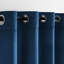 Thermal Velvet Curtains with Eyelet Ring Top - Blackout Crushed Velvet Drapes Pair-1810057930-1810057943