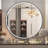 Akhiya Black Metal Frame LED Round Vanity Mirror with Lights, with Anti-Fog Dimmable Function-70405716