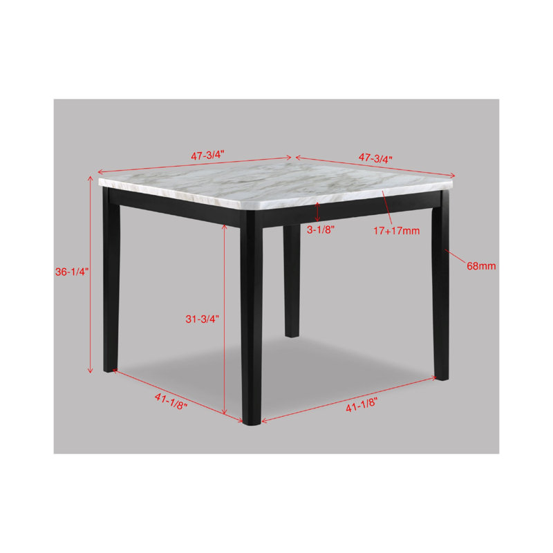 Meuble de salle à manger 1 pièce, H 36,1 po x L 48,1 po x l 48,1 po