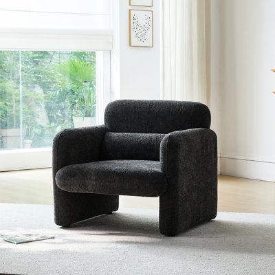 Canapé 34 po en velours, canapé simple avec coussin de soutien