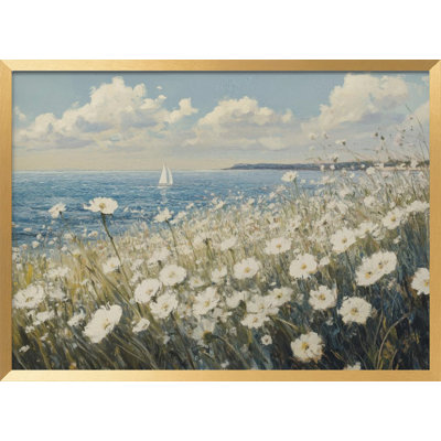 «Wild Flowers Field», art mural texturé encadré