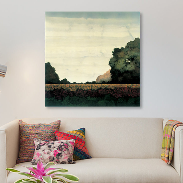 « tree line i », impression sur toile, H 12 po x l 12 po x P 0,75 po, Toile tendue, Pas de tapis
