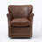 26.4'' W Genuine Leather Upholstered Swivel Armchair-205881954