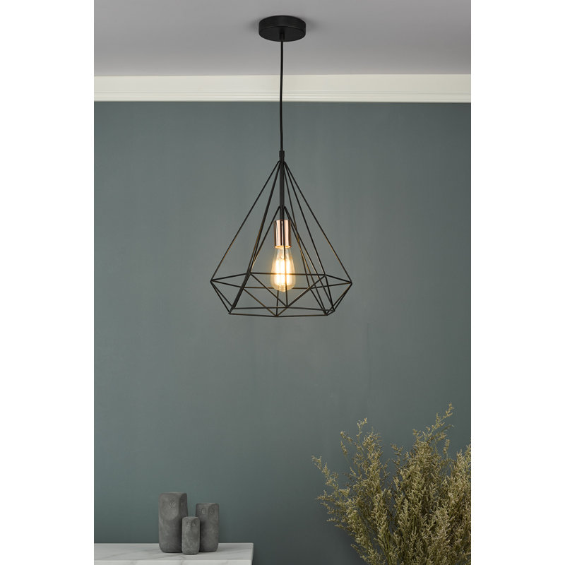 Malaya 1 - Light Geometric Pendant, Black