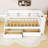 Twin Wooden Daybed with Shelves and Built-in Charging Station,Drawers