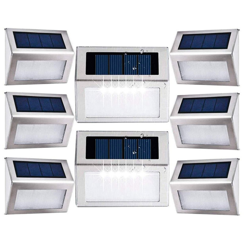 Ensemble de lumières DEL blanches à basse tension intégrées à énergie solaire