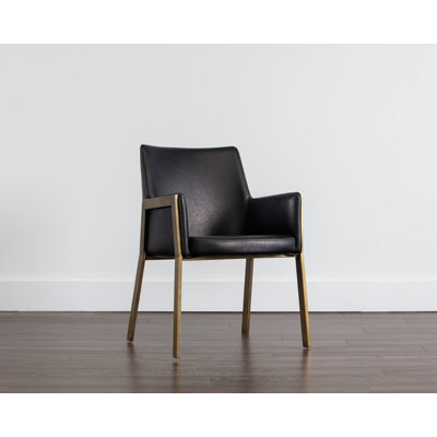 Brookdene Faux Leather Armchair - Black