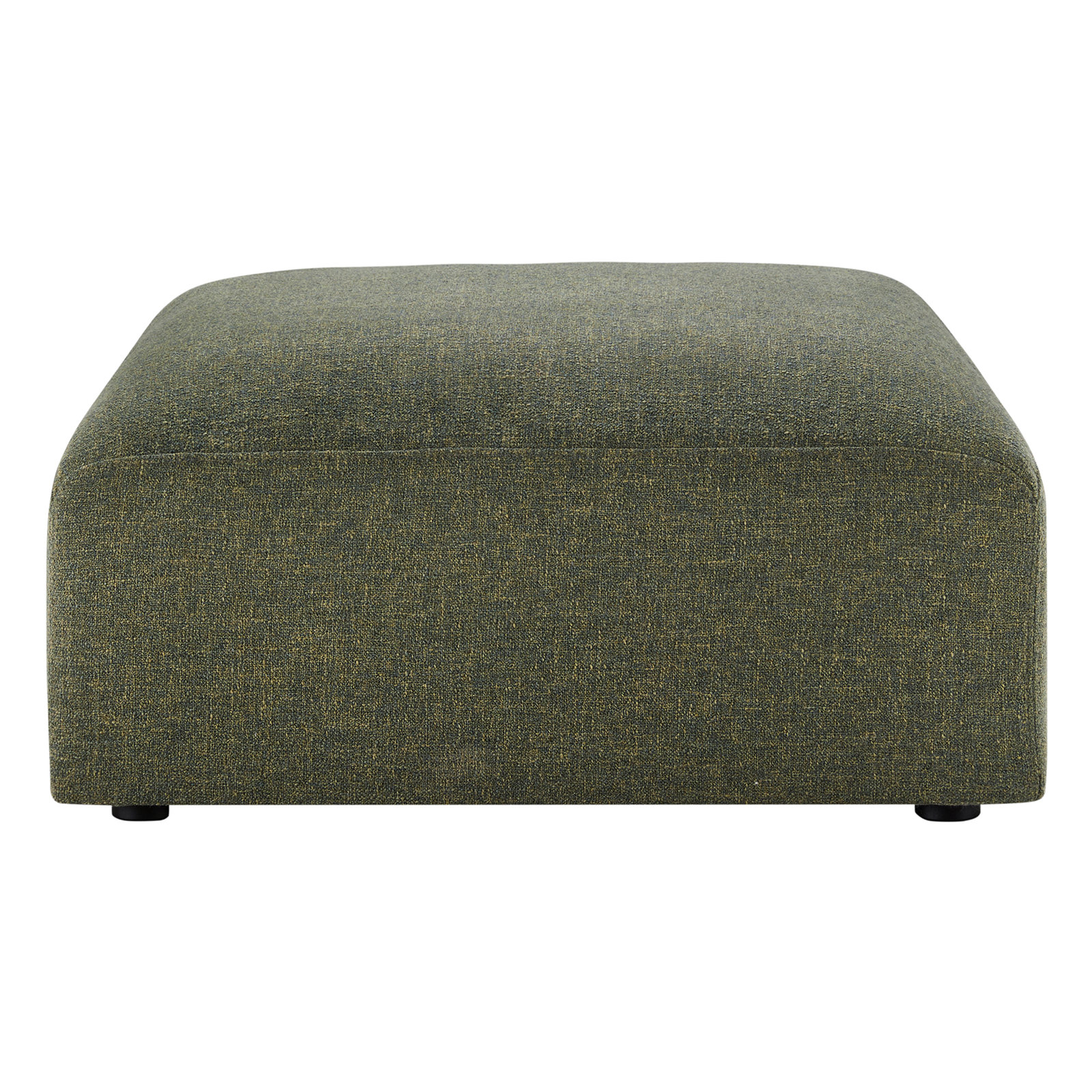 Morell 35.4" Square Upholstered Ottoman, Blue