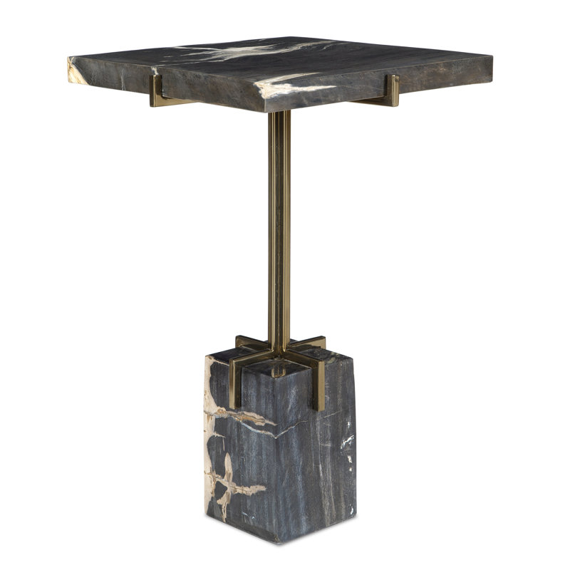  Rowman Petrified Wood Accent Table