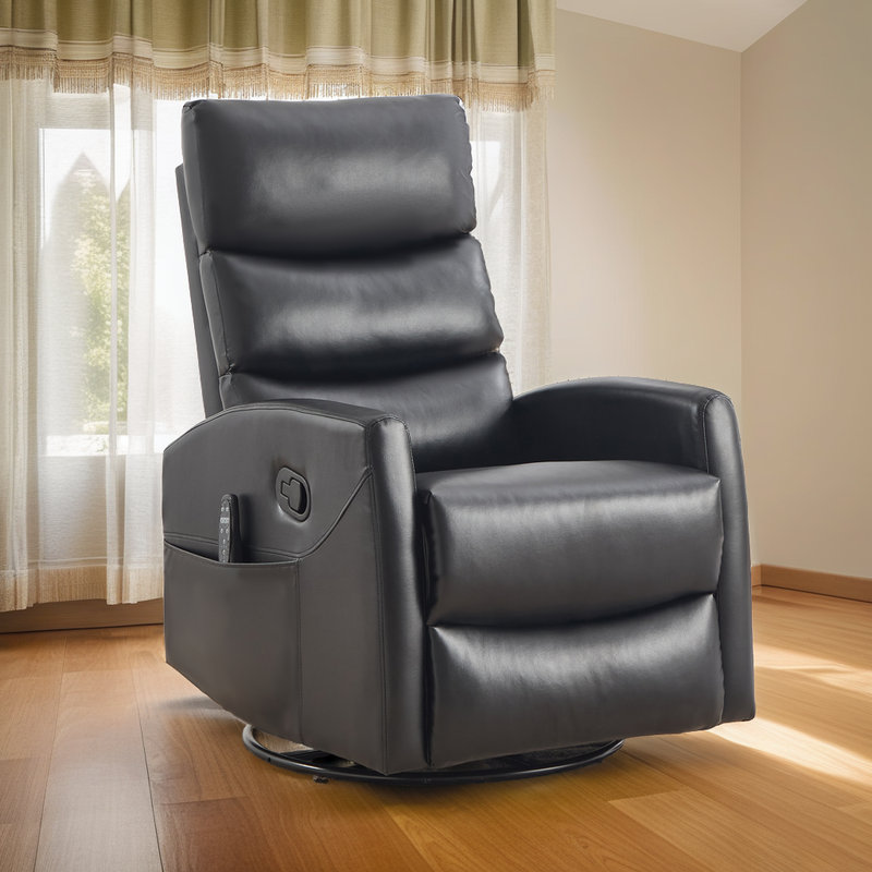 Fauteuil inclinable et pivotant à 360 ° - Massage 8 points et chaleur lombaire - Inclinaison à 155 ° - Assemblage facile