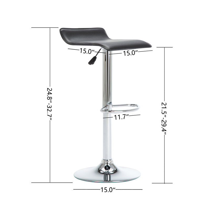 Tabouret de bar pivotant à hauteur réglable Rosmini, Ensemble de 4