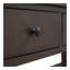 Console rétro avec deux tablettes ouvertes, structure en bois de pin massif et pieds pour le salon (espresso)-1128052458
