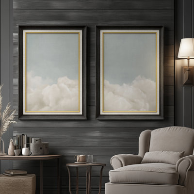 Ensemble de 2 œuvres d'art encadrées de qualité supérieure sur toile de qualité supérieure avec cadre de 26 po x 36 po
