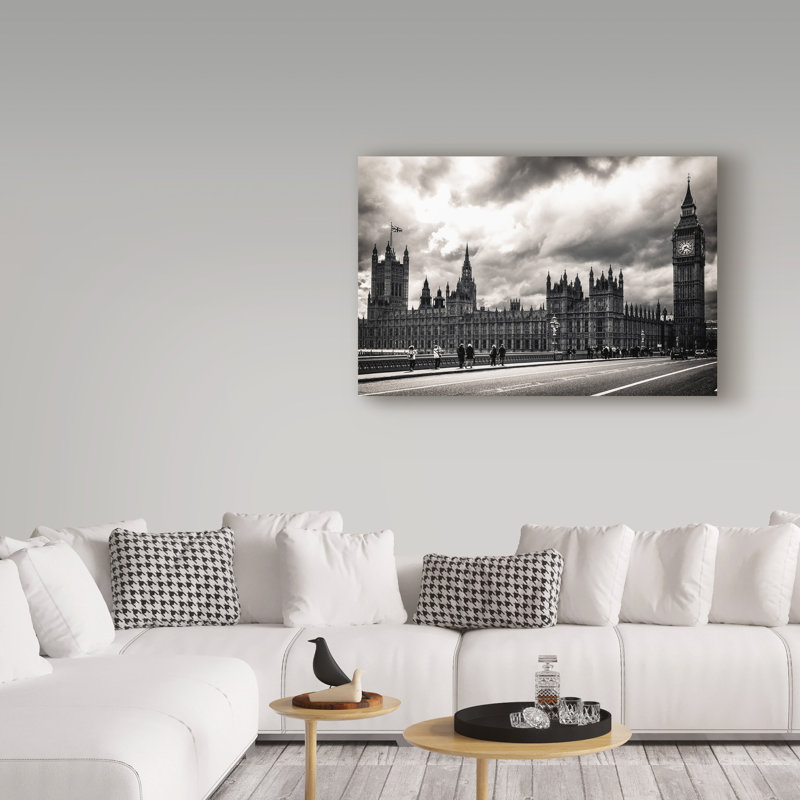 Dyara «London Black and White», reproduction de photo sur toile tendue, H 22 po x l 32 po x P 2 po