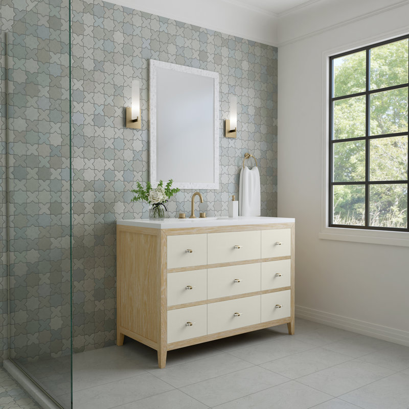Celeste 48'' W Vanity, White Zeus, 8" Widespread