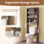 Armoire de rangement suspendue au-dessus des toilettes avec porte coulissante de style grange et étagères ouvertes-2005888415