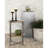 Tarenton Natural and Gunmetal Accent Table with Bottom Shelf