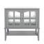 36" Bathroom Vanity With Ceramic Sink, Bathroom Vanity With Adjustable Shelf And Open Shelf, With Solid Wood Legs, Waterproof Painted Finish, Silver Metal Knobs And Soft Close Hinges Design, Grey-121294499