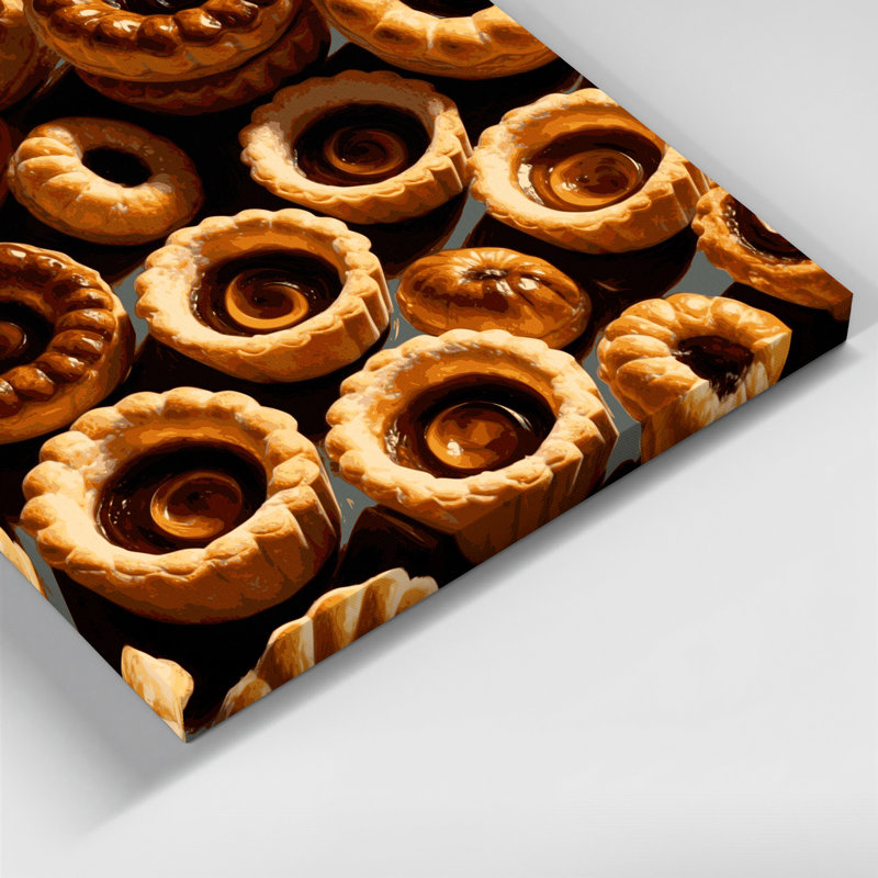 Art mural sur toile, "Desserts pastel de nata", H 11 po x l 14 po