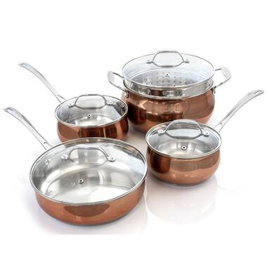 Oster Hali 3 Piece Stainless Steel Steamer Set With Lid : Target