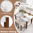 Modern Dining Table, Rectangular Faux Marble Style Table With Sturdy Wood Legs, Easy To Clean Rectangular Kitchen Table